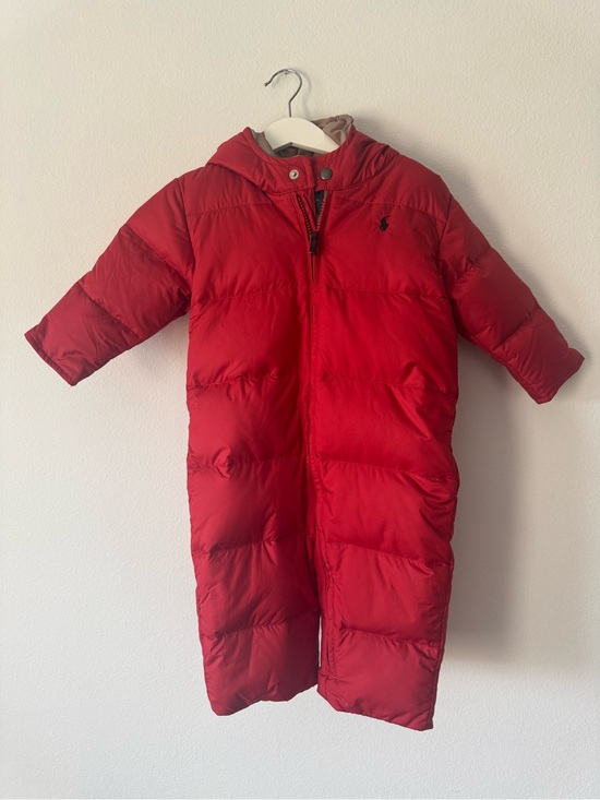 Ralph Lauren Other - Polo Ralph Lauren Red and Tan Infant Snowsuit Jacket